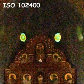Nikon D500 - 100% výřez z fotografie na ISO 102400